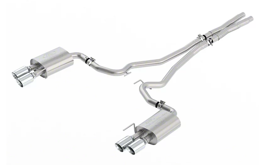 Ford Performance Sport Cat-Back Exhaust with Chrome Tips Mustang GT Active Exhaust