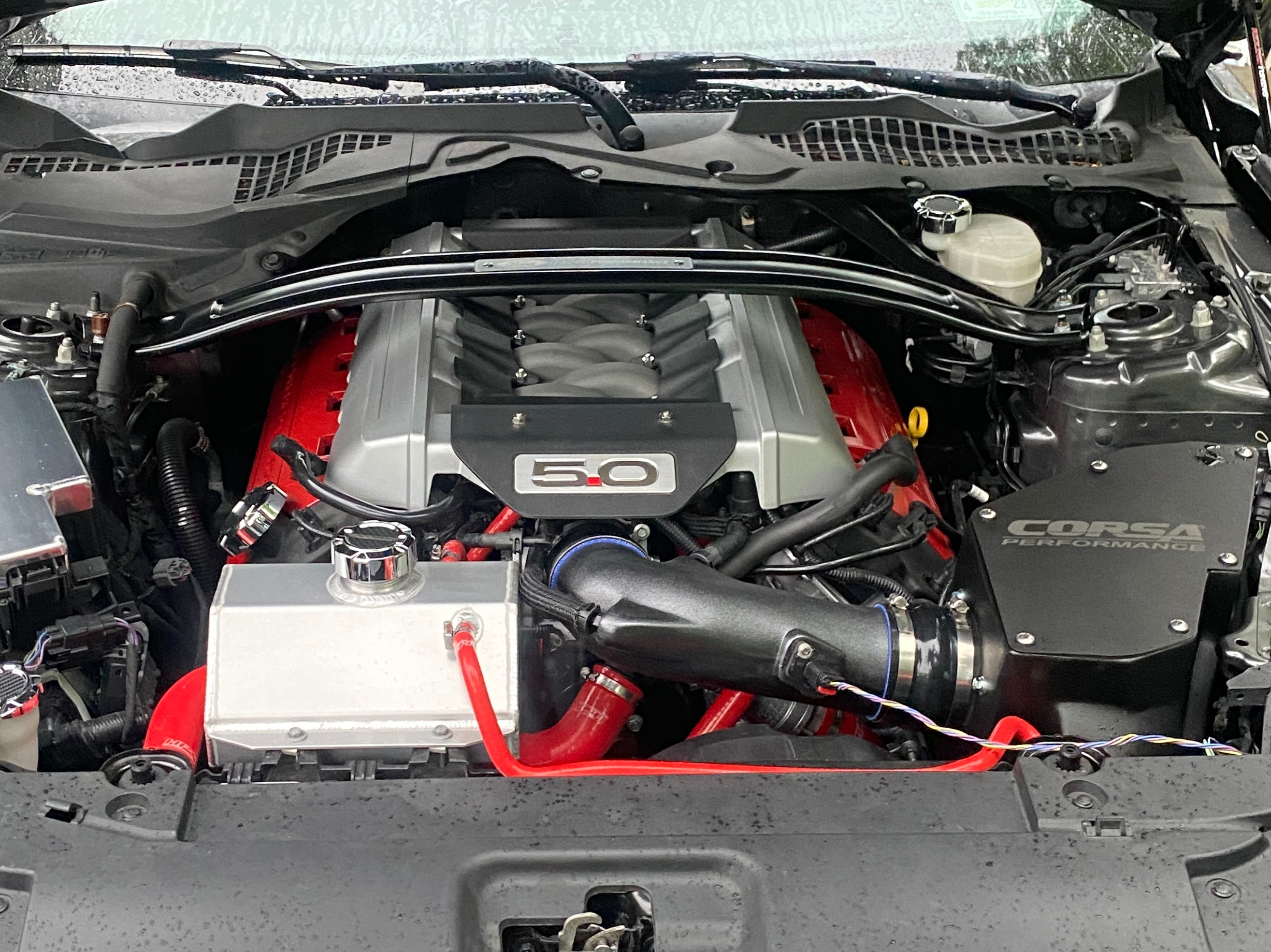 Mustang with aftermarket cold air intake upgrade