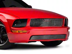 SpeedForm Modern Billet Retro Upper Grille; Polished (05-09 Mustang GT)