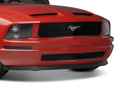 Modern Billet Billet Grille; Black (05-09 Mustang V6)