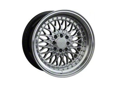 536 Hyper Silver with Machined Lip Wheel; 17x9; 25mm Offset (05-09 Mustang GT, V6)