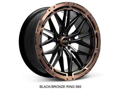 585 Black with Bronze Ring Wheel; 20x8.5; 35mm Offset (05-09 Mustang)