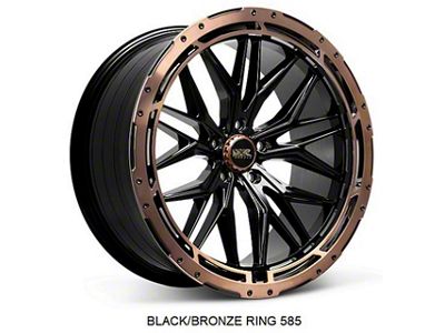 585 Black with Bronze Ring Wheel; 20x9.5; 35mm Offset (05-09 Mustang)