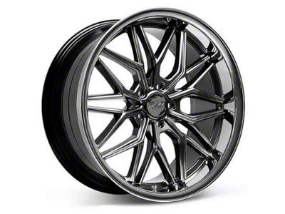 586 Chromium Black with Stainless Steel Chrome Lip Wheel; 20x8.5; 35mm Offset (05-09 Mustang)