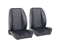 TMI Classic So-Cal Series Bucket Seats; Black Yukon Cricket Vinyl  (05-14 Mustang)