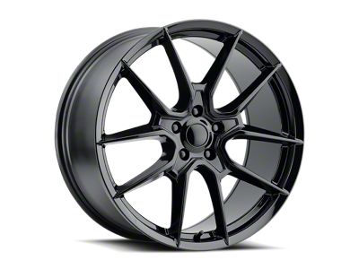 Dark Horse Style Gloss Black Wheel; Rear Only; 20x10 (05-09 Mustang)