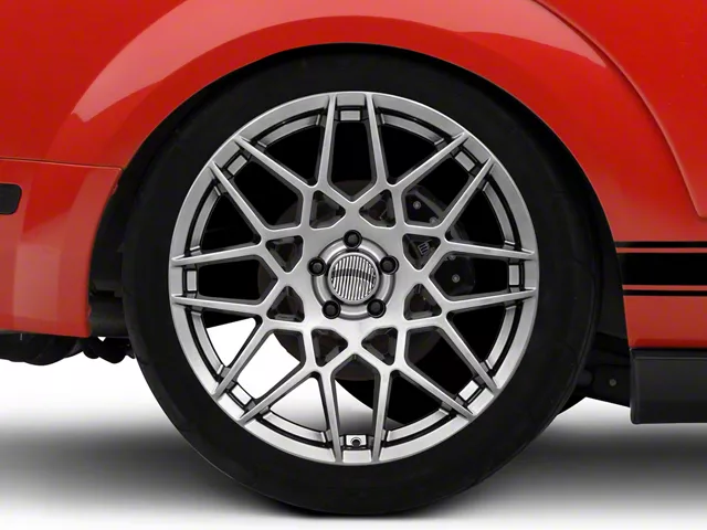 PR178 Hyper Silver Wheel; Rear Only; 20x10 (05-09 Mustang)