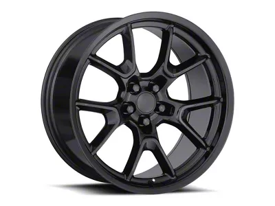 Anniversary Flow Form Replica Gloss Black Wheel; Rear Only; 20x10; 22mm Offset (06-10 RWD Charger)