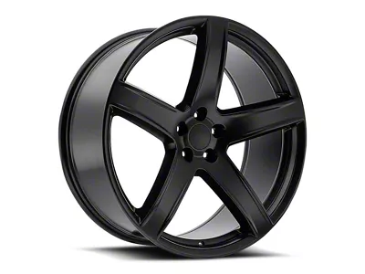 Hellcat HC2 Replica Satin Black Wheel; Rear Only; 22x10.5; 27mm Offset (06-10 RWD Charger)