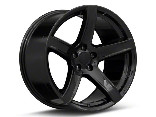 Hellcat HC2 Style Gloss Black Wheel; Rear Only; 20x11 (06-10 RWD Charger)