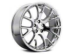 Hellcat Style Chrome Wheel; Rear Only; 20x10.5; 25mm Offset (06-10 RWD Charger)