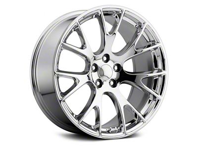 Hellcat Style Chrome Wheel; Rear Only; 20x10.5 (06-10 RWD Charger)