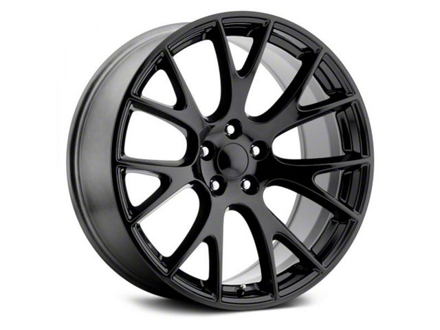 Hellcat Style Gloss Black Wheel; 22x9 (06-10 RWD Charger)