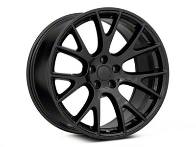Hellcat Style Gloss Black Wheel; Rear Only; 20x10.5; 25mm Offset (06-10 RWD Charger)