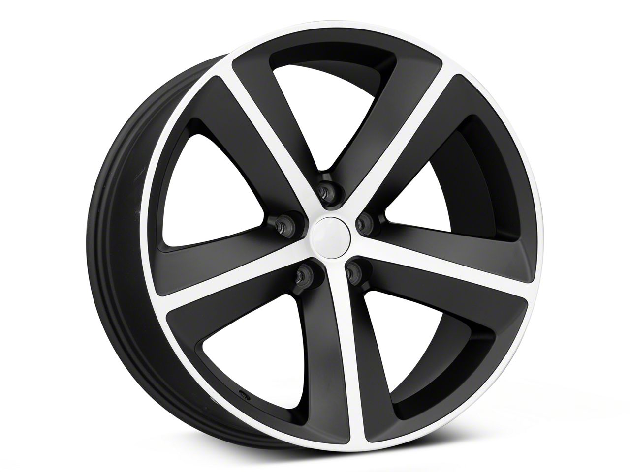 Charger SRT8 Style Satin Black Machined Wheel; 20x9; 20mm Offset