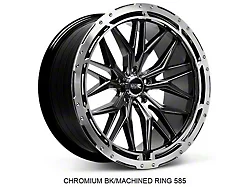 585 Chromium Black with Machined Ring Wheel; 20x9.5; 35mm Offset (10-15 Camaro, Excluding Z/28)