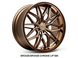 586 Flat Bronze with Stainless Bronze Lip Wheel; 20x9.5; 35mm Offset (10-15 Camaro, Excluding Z/28)