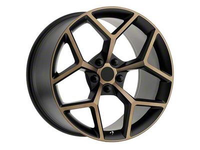 PR126 Matte Black and Bronze Wheel; Rear Only; 20x11; 43mm Offset (10-15 Camaro)