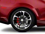 50th Anniversary Style Gloss Black Machined Wheel; Rear Only; 20x9.5; 39mm Offset (10-15 Camaro, Excluding Z/28 & ZL1)