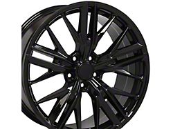 Gen 6 ZL1 Style Gloss Black Wheel; Rear Only; 20x9.5; 40mm Offset (10-15 Camaro V6; 10-11 Camaro SS)