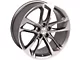 50th Anniversary Style Gunmetal Machined Wheel; Rear Only; 20x9.5 (10-15 Camaro, Excluding Z/28 & ZL1)