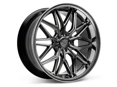 586 Chromium Black with Stainless Steel Chrome Lip Wheel; 20x9.5; 35mm Offset (10-14 Mustang)