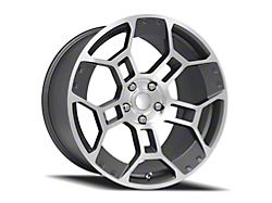 GT-D Replica Satin Gunmental Machine Face Wheel; 19x10; 35mm Offset (10-14 Mustang)