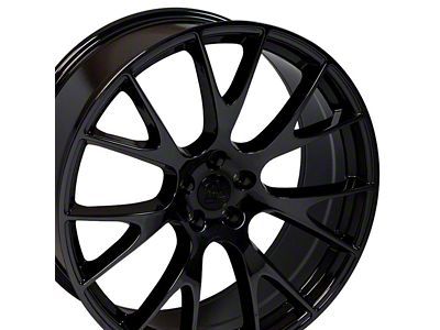 Hellcat Style Gloss Black Wheel; 20x10 (11-23 RWD Charger, Excluding Widebody)