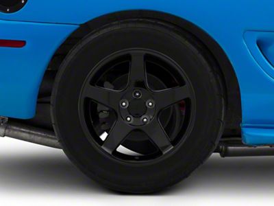 2003 Cobra Style Black Wheel; Rear Only; 17x10.5; 27mm Offset (94-98 Mustang)