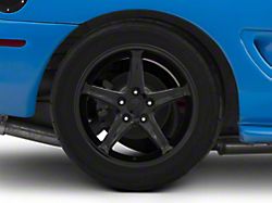 1995 Cobra R Style Gloss Black Wheel; Rear Only; 17x10.5; 28mm Offset (94-98 Mustang)