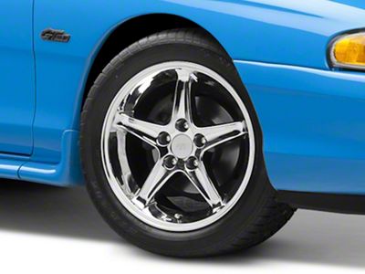 1995 Cobra R Style Chrome Wheel; 17x9 (94-98 Mustang)