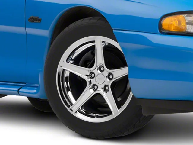 Saleen Style Chrome Wheel; 17x9 (94-98 Mustang)
