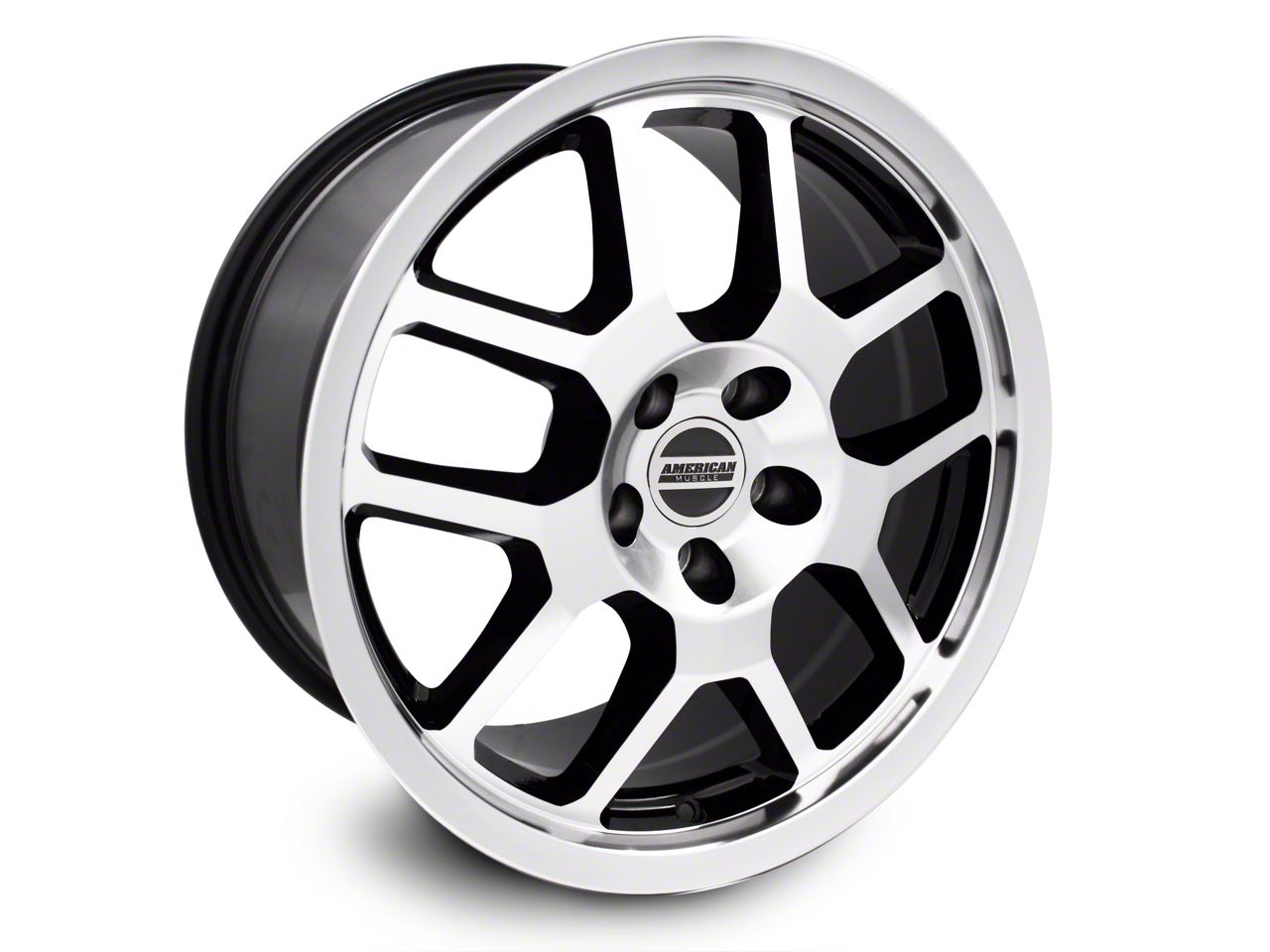 Mustang 2007 gt500 style black machined wheel 18x9 5 50mm offset 05