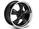 Staggered Bullitt Black Wheel and NITTO NT555 G2 Tire Kit; 19x8.5/10 (05-14 Mustang GT w/o Performance Pack, V6)