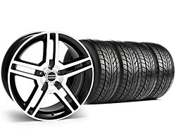 2010 GT500 Style Black Machined Wheel and NITTO NT555 G2 Tire Kit; 19x8.5 (05-14 Mustang)