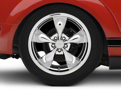 Deep Dish Bullitt Chrome Wheel; Rear Only; 19x10 (05-09 Mustang GT, V6)