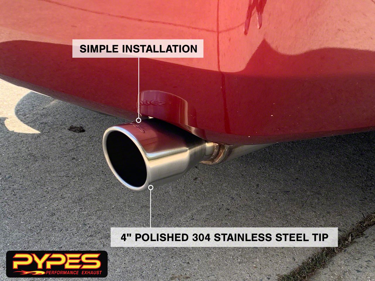 Pypes Mustang Street Pro Axle-Back Exhaust System SFM67 (05-10