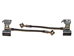 J&M Stainless Steel Teflon Brake Hoses; Rear (05-14 Mustang w/ ABS, Excluding 13-14 GT500)