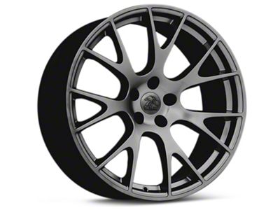 Hellcat Style Hyper Black Wheel; 20x9; 18mm Offset (06-10 RWD Charger)