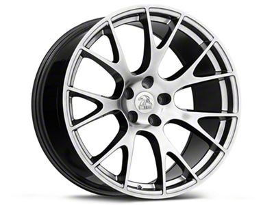 Hellcat Style Hyper Black Wheel; Rear Only; 20x10; 18mm Offset (06-10 RWD Charger)