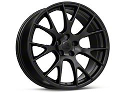 Hellcat Style Satin Black Wheel; 20x9; 18mm Offset (06-10 RWD Charger)