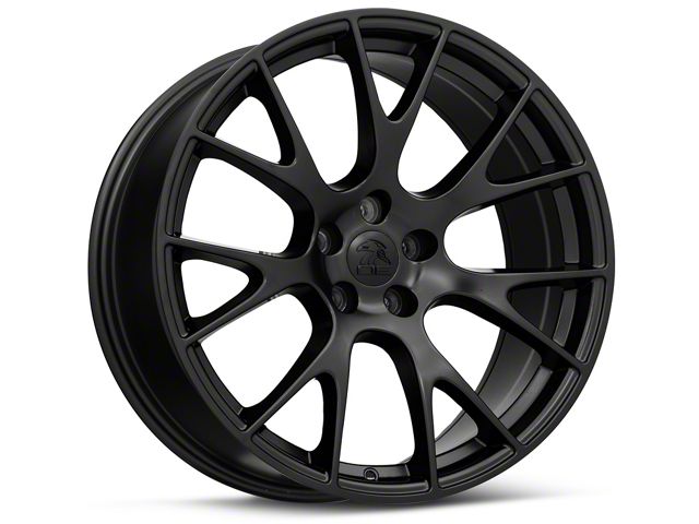 Hellcat Style Satin Black Wheel; 20x9 (06-10 RWD Charger)