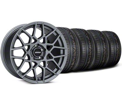 2013 GT500 Style Charcoal Wheel & NITTO INVO Tire Kit; 20x8.5 (15-22 Mustang GT, EcoBoost, V6)