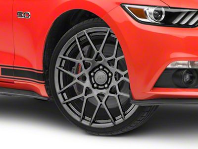 2013 GT500 Style Hyper Dark Wheel; 20x8.5; 30mm Offset (15-23 Mustang GT, EcoBoost, V6)
