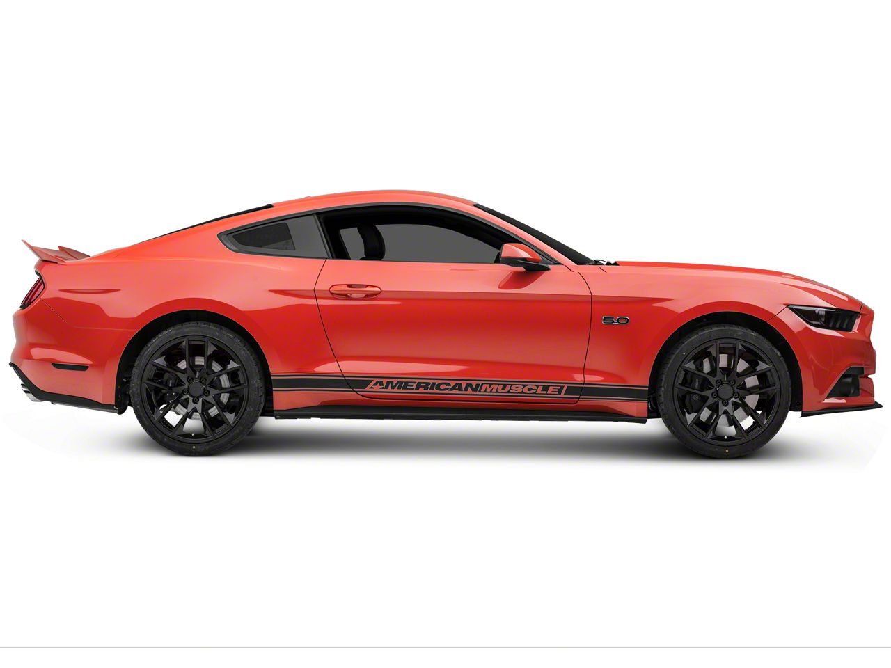 Mustang Magnetic Style Gloss Black Wheel; Rear Only; 20x10