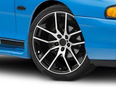 Magnetic Style Gloss Black Machined Wheel; 19x8.5; 30mm Offset (94-98 Mustang)
