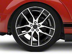 Magnetic Style Gloss Black Machined Wheel; Rear Only; 20x10; 48mm Offset (05-09 Mustang)