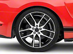Magnetic Style Gloss Black Machined Wheel; Rear Only; 20x10; 48mm Offset (15-23 Mustang GT, EcoBoost, V6)