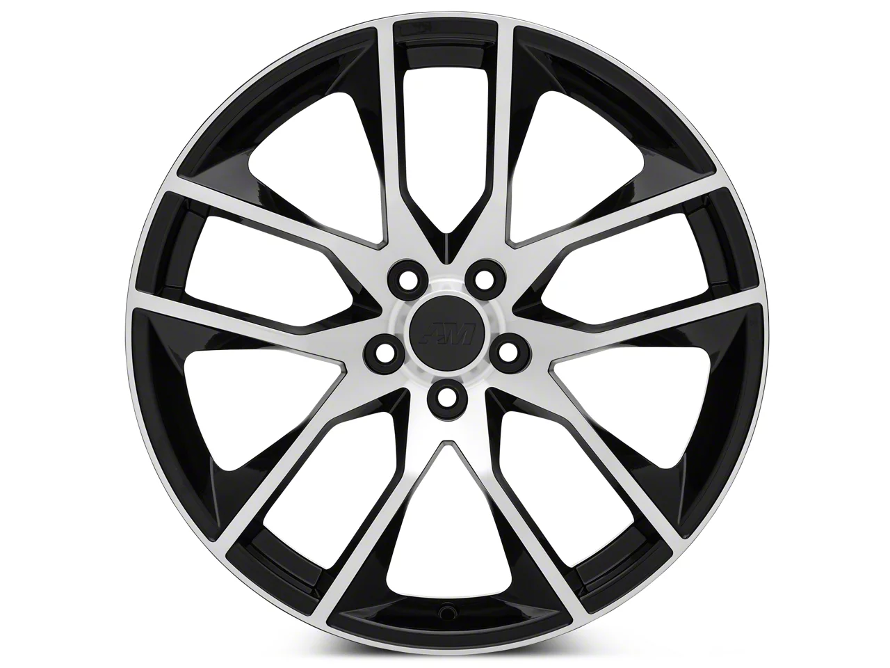 Mustang Magnetic Style Gloss Black Machined Wheel; 20x8.5
