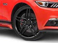 2018 Mustang Style Gloss Black Wheel; 20x9; 30mm Offset (15-23 Mustang GT, EcoBoost, V6)